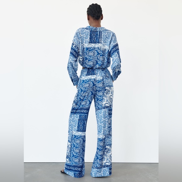Zara blue printed matching set - Picture 2 of 9
